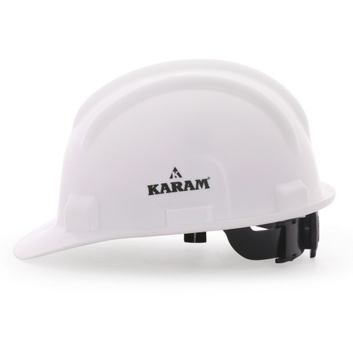 Karam Safety Helmet - Open Face Helmet | Ratchet Adjustment For Optimal Fit, Locking Mechanism For Secure Head Size