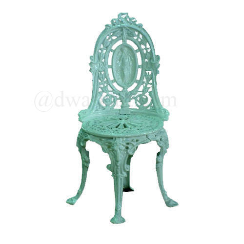 Artistic Outdoor Cast Iron Chair No Assembly Required