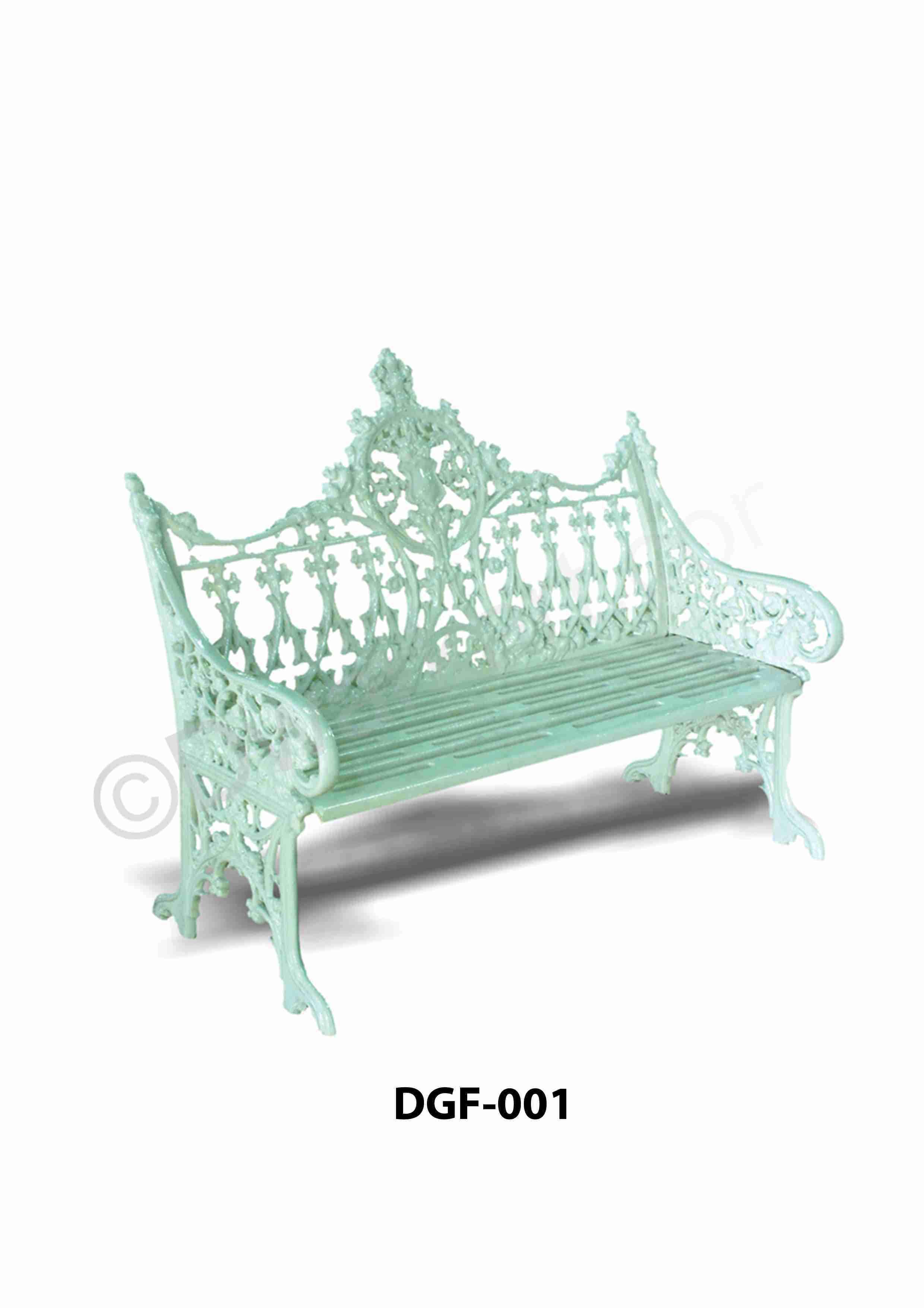 Retro Design Cast Iron Garden Sofa No Assembly Required