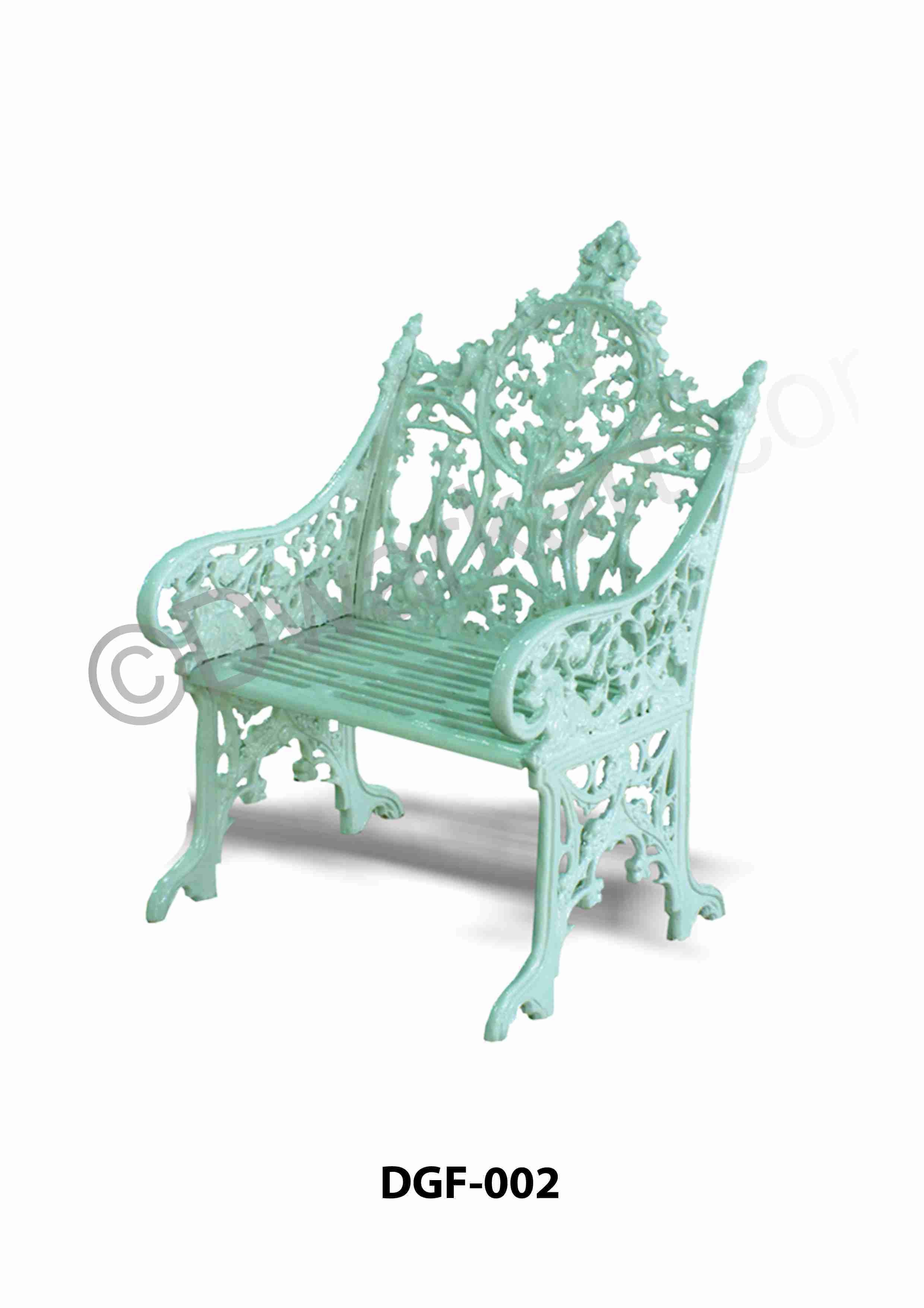 French Design Cast Iron Garden Sofa - 45 Cm White | Durable Easy To Clean Eco-friendly Fireproof Standard 5-year Warranty