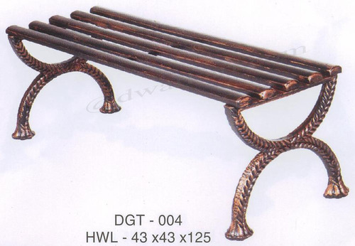 Antique Finish Cast Iron Garden Table No Assembly Required