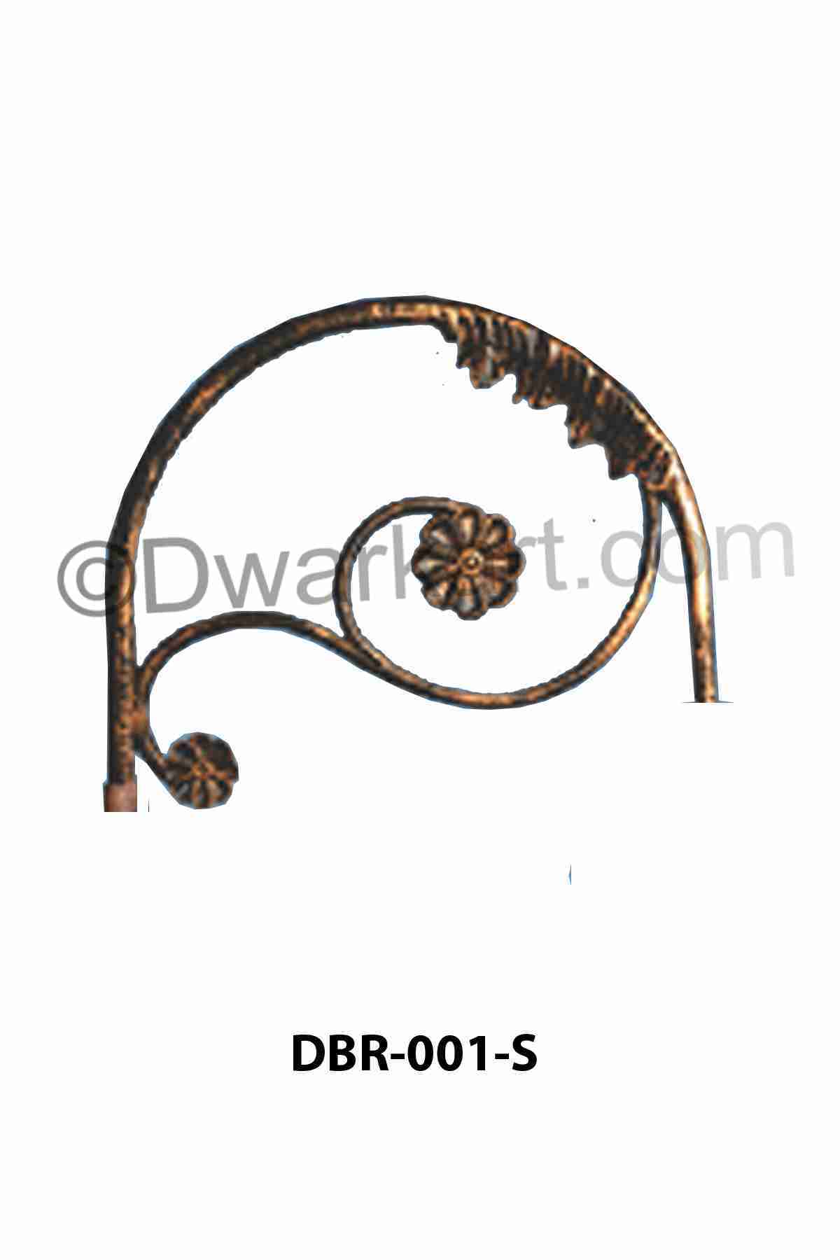 Golden Retro Cast Iron Pole Bracket