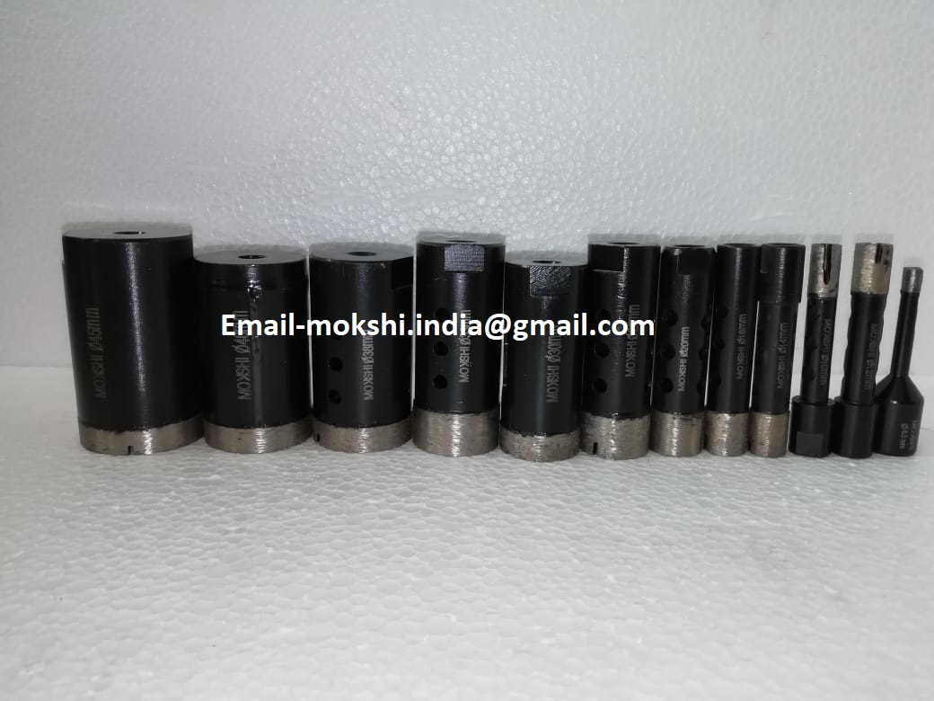 Diamond Core Bit - Steel Tube, 5cm Length, Round Shape, Black Color | Designed For Industrial Drilling In Hard Materials With Diamond Segments