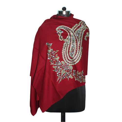 रेड हैंड एम्ब्रायडरी स्टोल