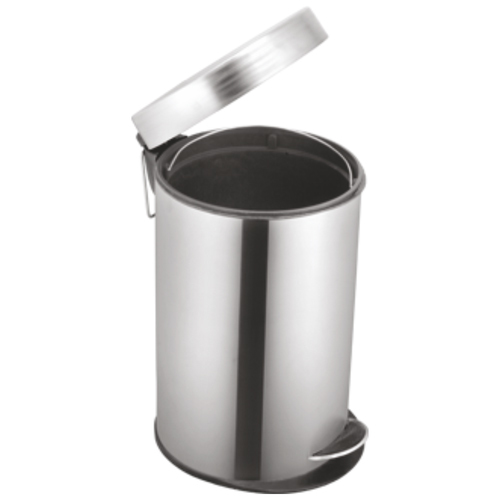 Stainless Steel Dustbin With Cover - Stainless Steel, 14-28 mm Size, Silver Color, 2-8 mm Thickness | Rust Resistant, Leak Proof, Minimum Maintenance