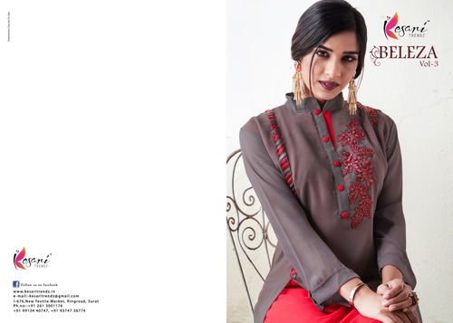 Stylish Ladies Fancy Kurtis Bust Size: 40 Centimeter (Cm)