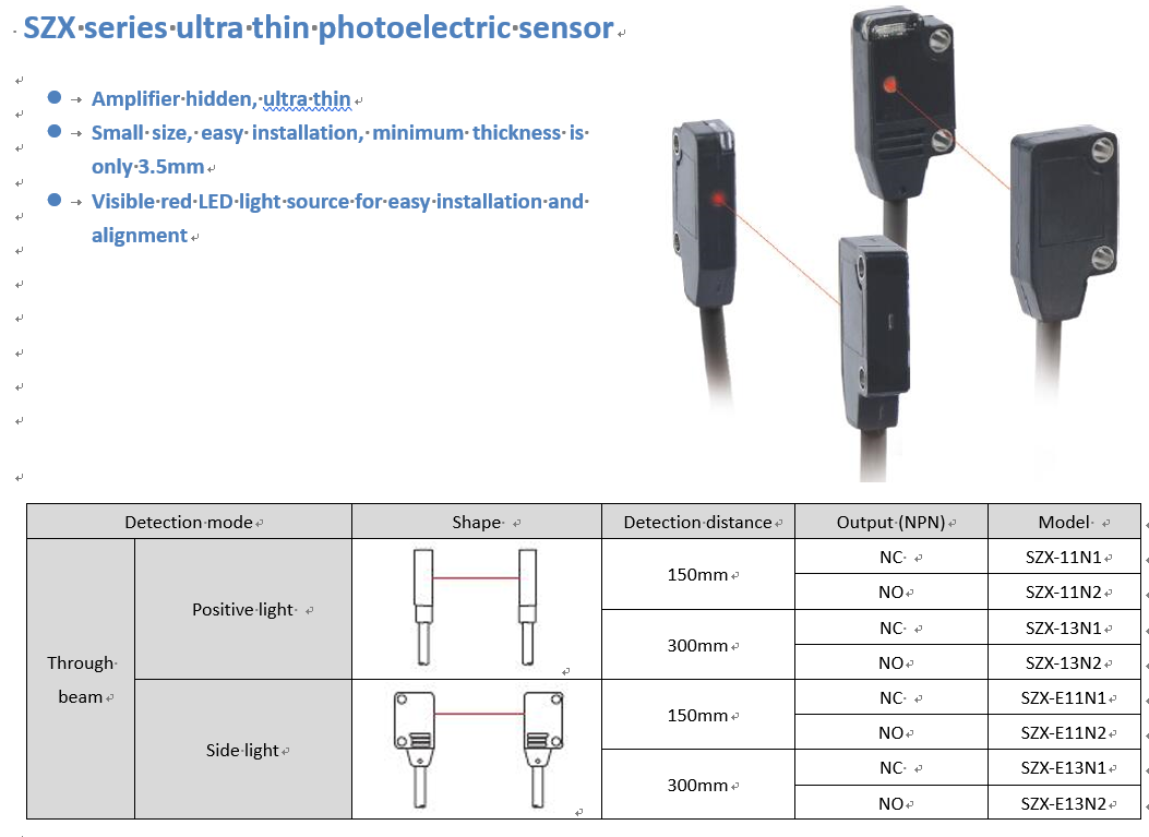 Ultra Thin Photoelectric Sensor Accuracy: 3mm Mm