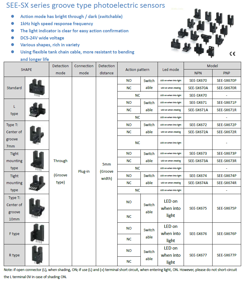 Groove Type Photoelectric Sensors Accuracy: 2mm Mm