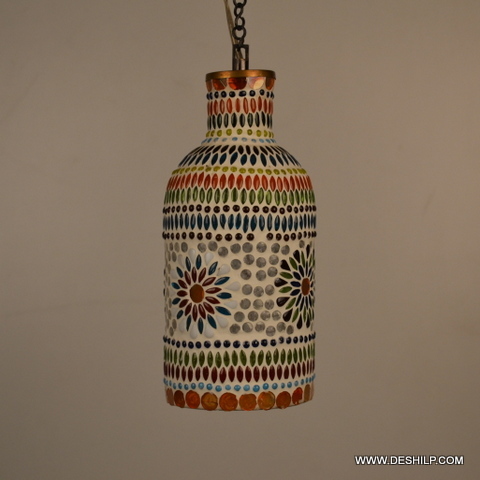 Multicolor Multi Color Mosaic Glass Hanging