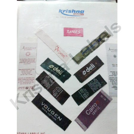Taffeta Labels - Customizable Size, Matte Black Color | Digital Printing for Garment Care Instructions
