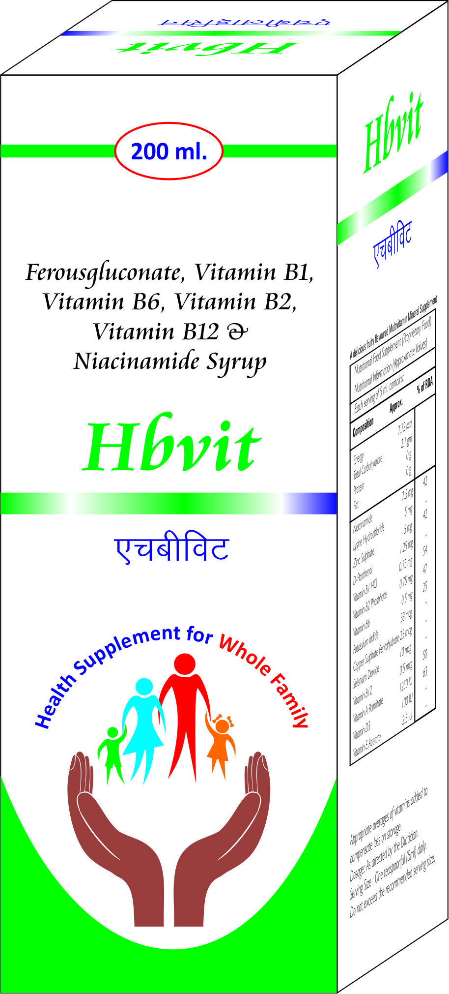 Iron Syp - Ferrous Gluconate 300 Mg, Vitamin B Complex Blend 1.5 Mg To 45 Mg | Essential Nutrient Supplement For Vitality