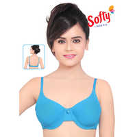 ब्लू सिल्की लेडीज़ ब्रा