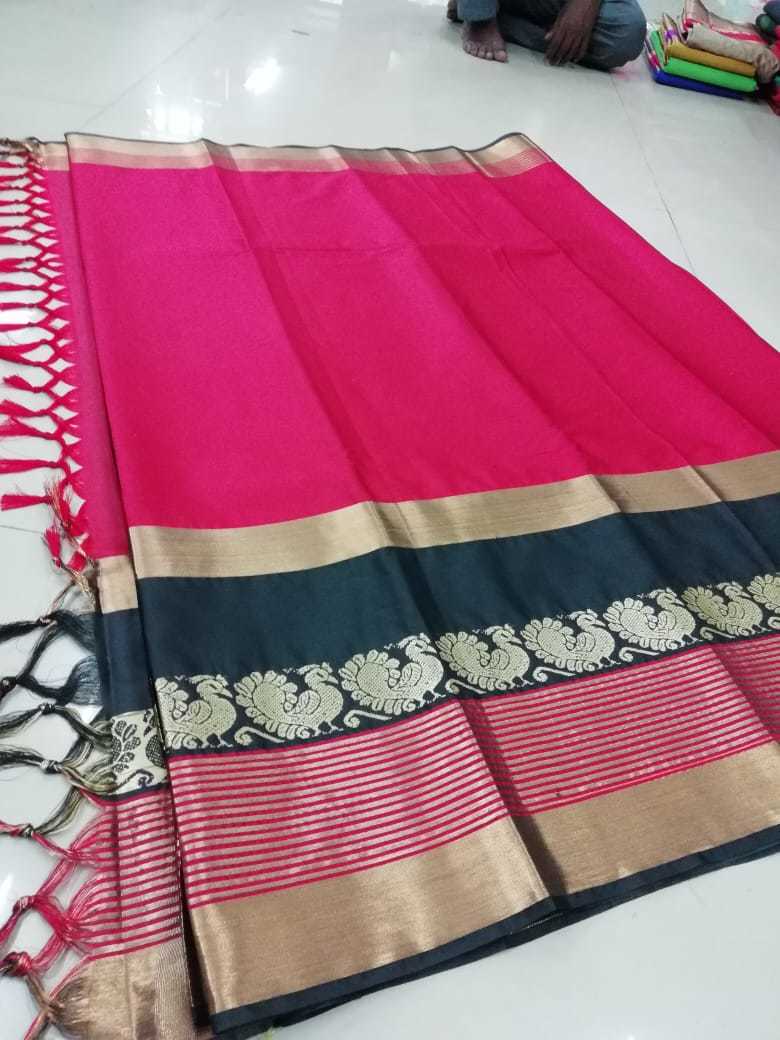 Fancy Cotton Silk Saree - 5.5 Mtr Length, 0.8 Mtr Blouse | Hand Embroidery, Printed Pattern, Multi-color Options
