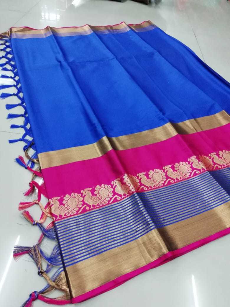 Fancy Cotton Silk Saree - 5.5 Mtr Length, 0.8 Mtr Blouse | Hand Embroidery, Printed Pattern, Multi-color Options