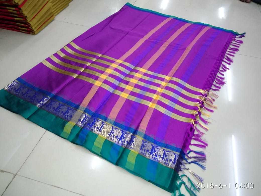 Cotton Saree - Cotton Silk Fabric 5.5 Mtr Length, Orange/yellow/blue/purple/red, Printed Pattern, Sequin Work | Suitable For Rainy, Spring, Summer, Winter Seasons