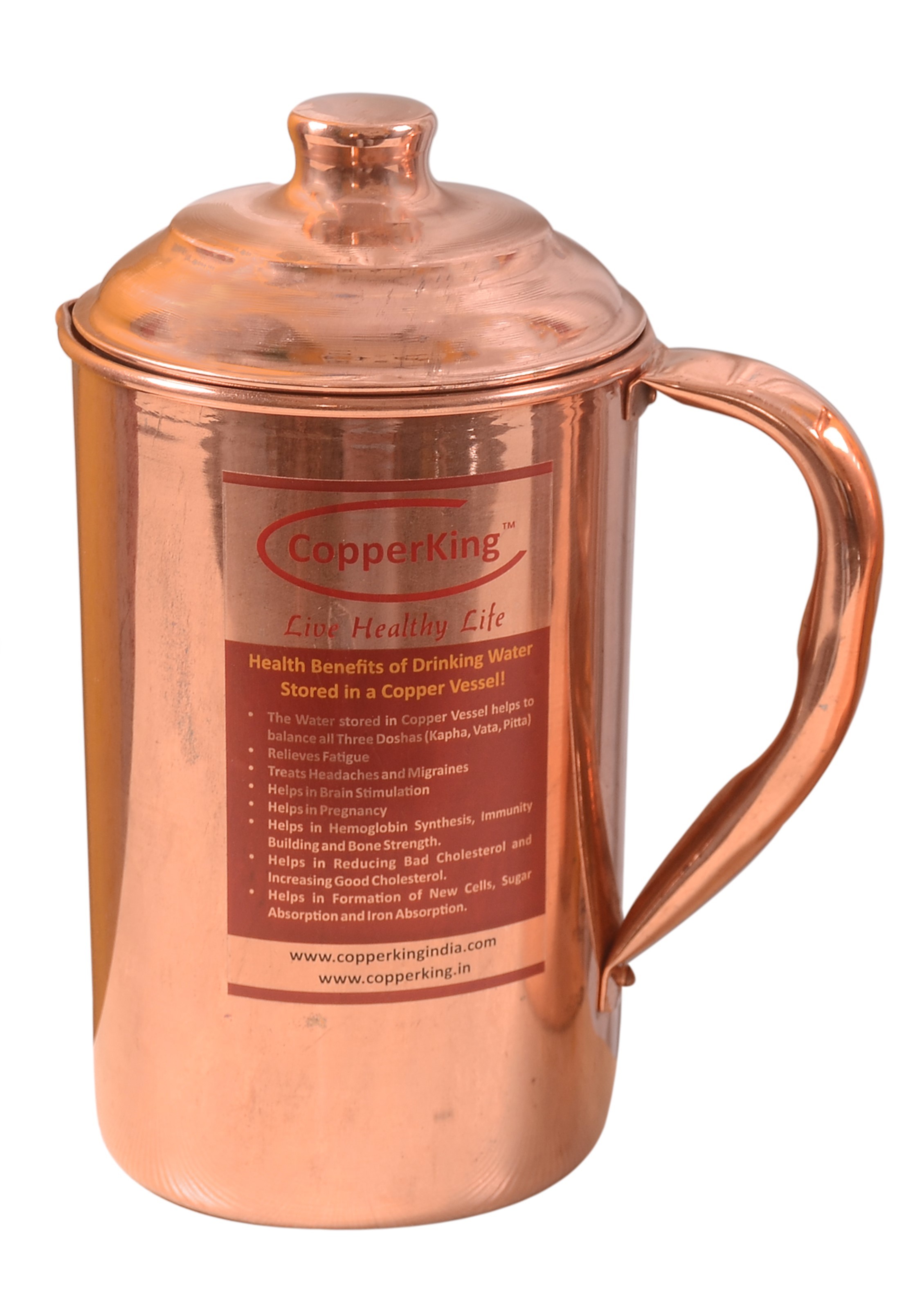 Pure Copper Jug (Sliver Tough) Hardness: Hard