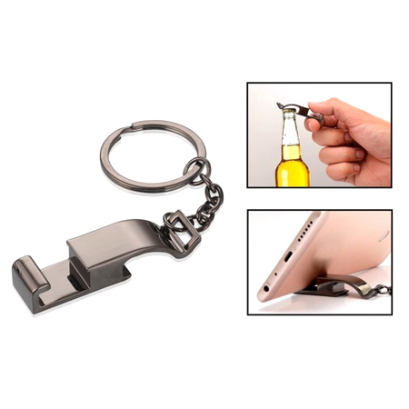 Keychain With Mobile Stand And Bottle Opener