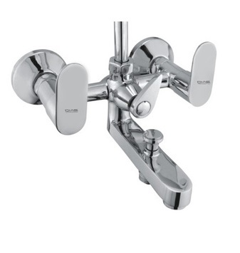 बेंड पाइप के साथ स्टेनलेस स्टील वॉल मिक्सर 3 इन 1