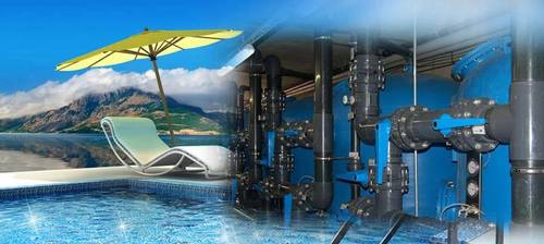 Pool Filtration Plant - Automatic Operation, Blue Color, Ideal for Swimming Pool Filtration