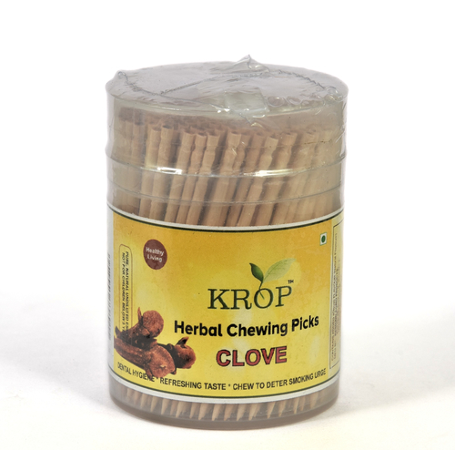 KROP हर्बल च्यूइंग पिक - 300 स्टिक (लौंग के स्वाद वाली टूहटपिक)
