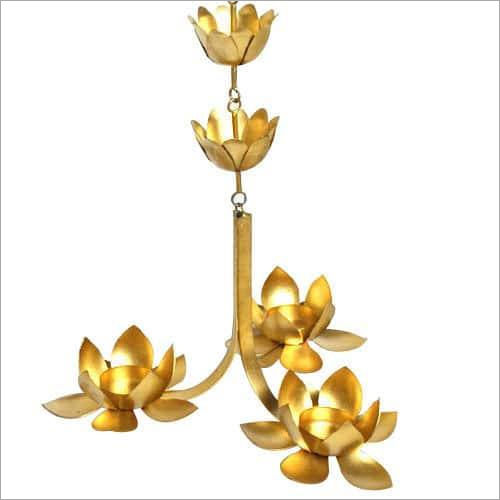 Metal Lotus Hanging Candle Holder