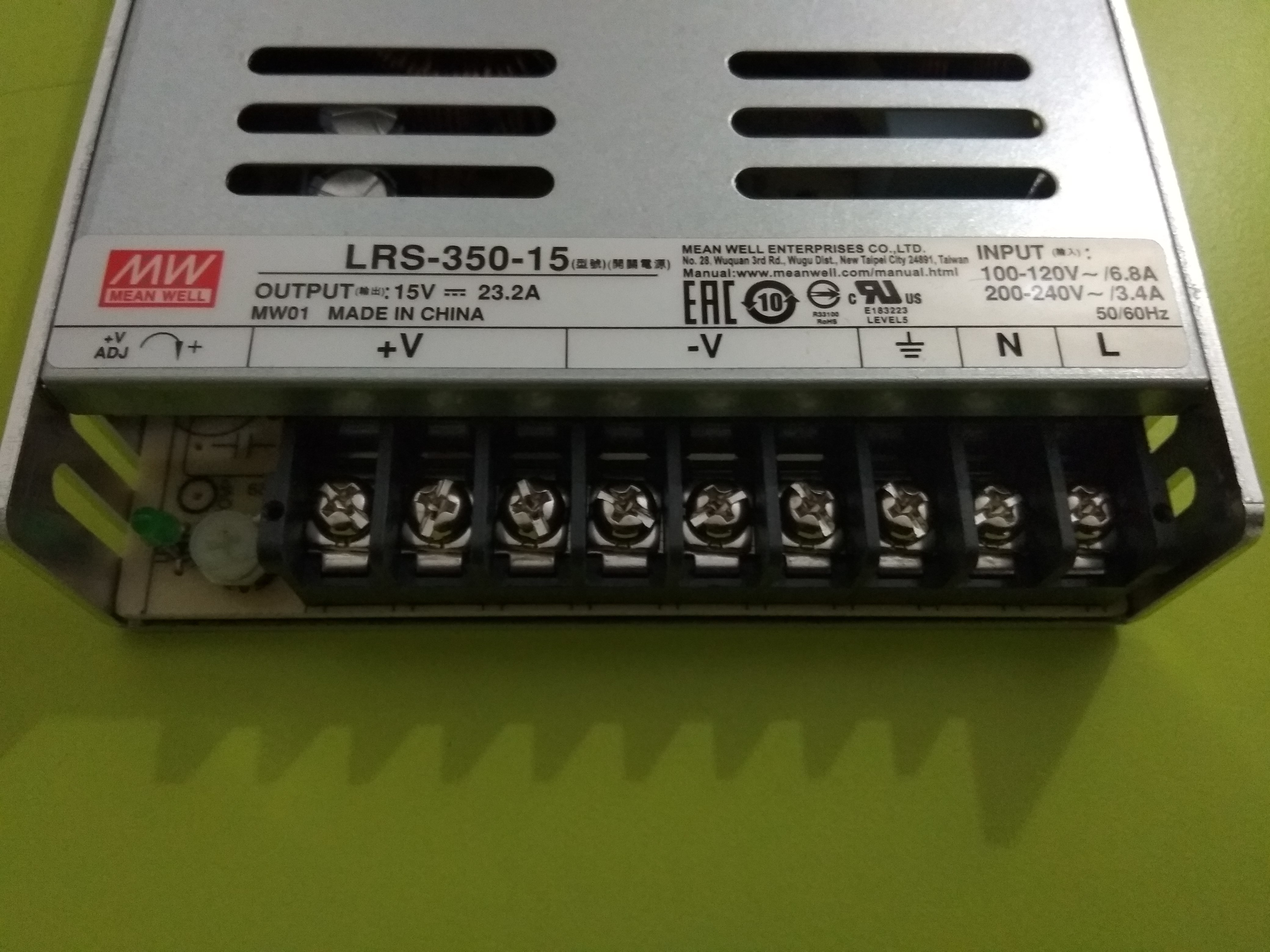 Lrs-350-15 Output Power: 350 Watt (W)