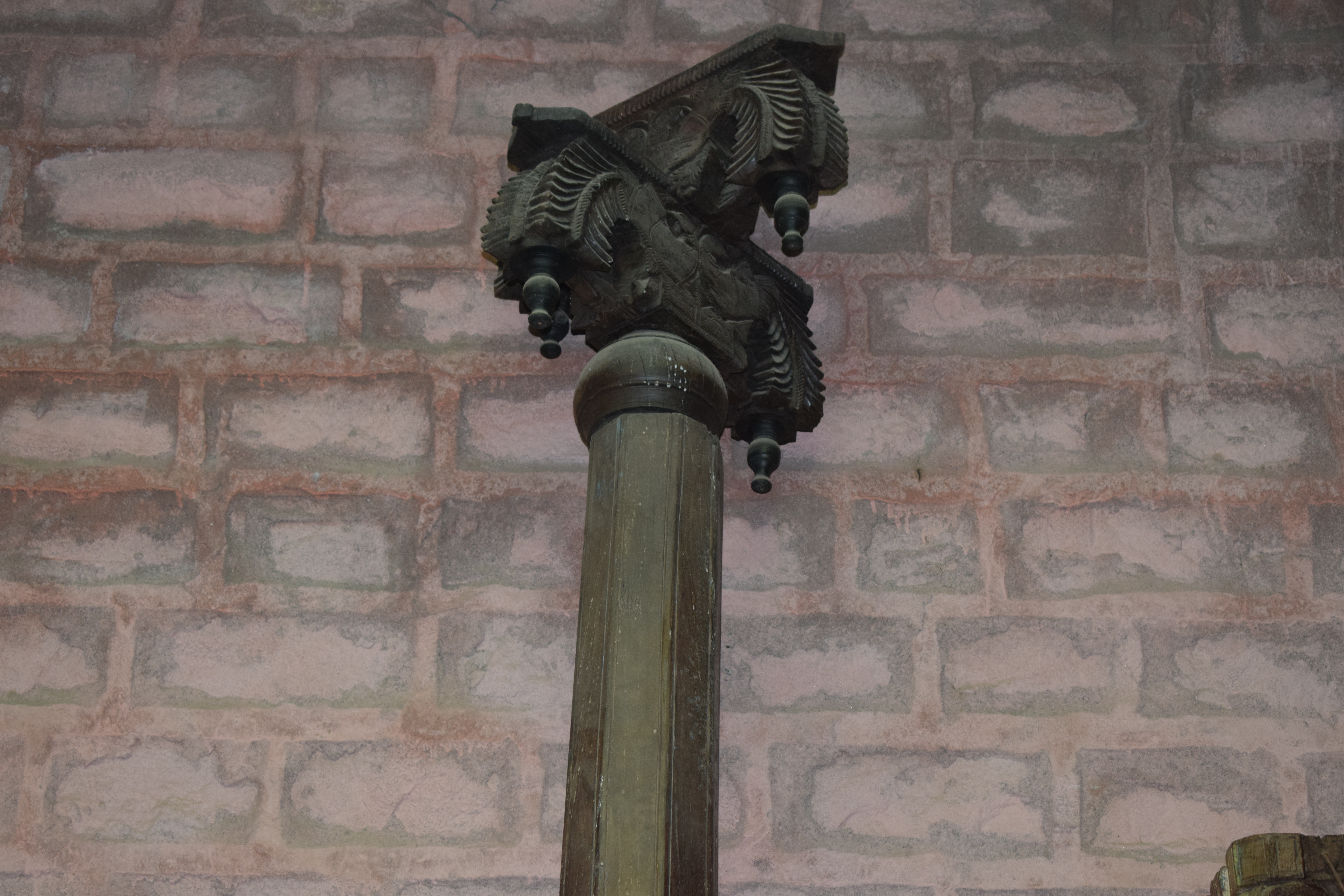 Pillar - Varied Height, Varied Diameter | Intricate Carvings, Authentic South Indian Design, Durable Wood, Unique Elegance