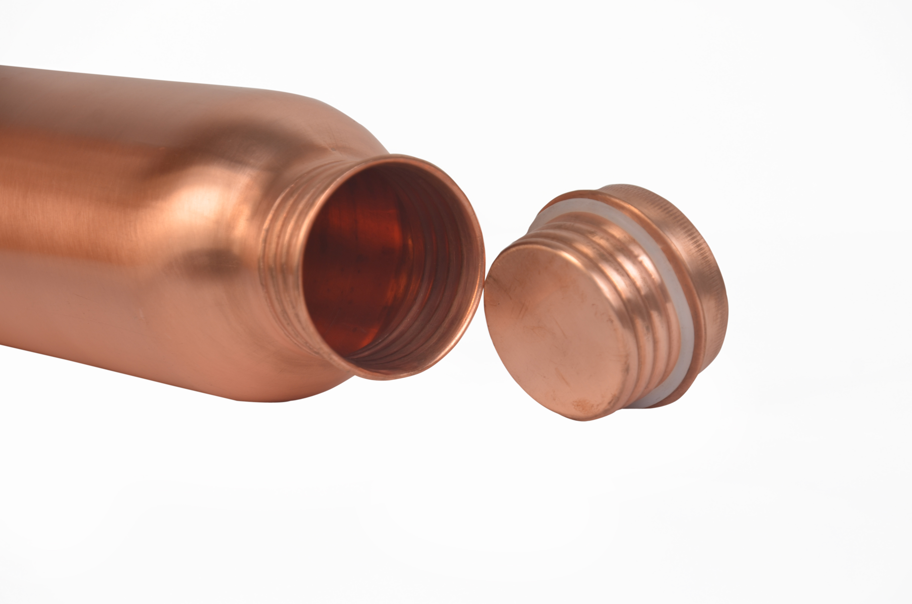 Copperking Pure Copper Bottle 750ml & 600ml - Pure Copper, Round Shape, Copper Color, 23 Gauge Thickness | Ideal For Corporate Gifting, Weddings, Festivals
