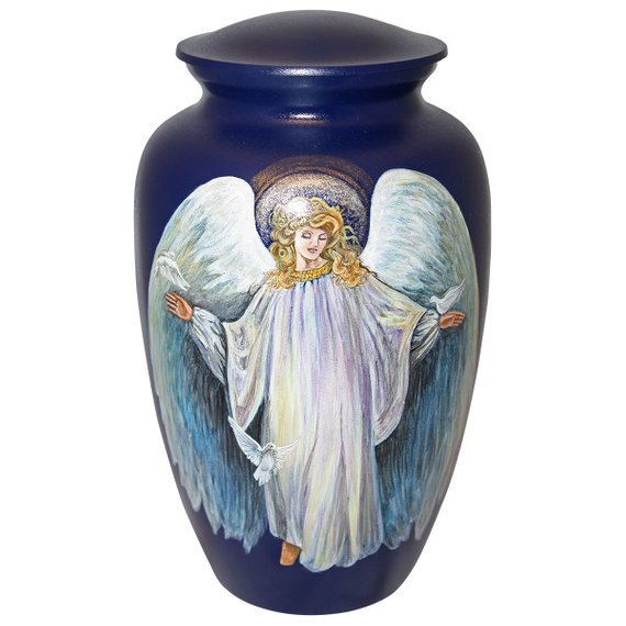 Pink & White Beautiful Horse Hand Painted Cremation Urns