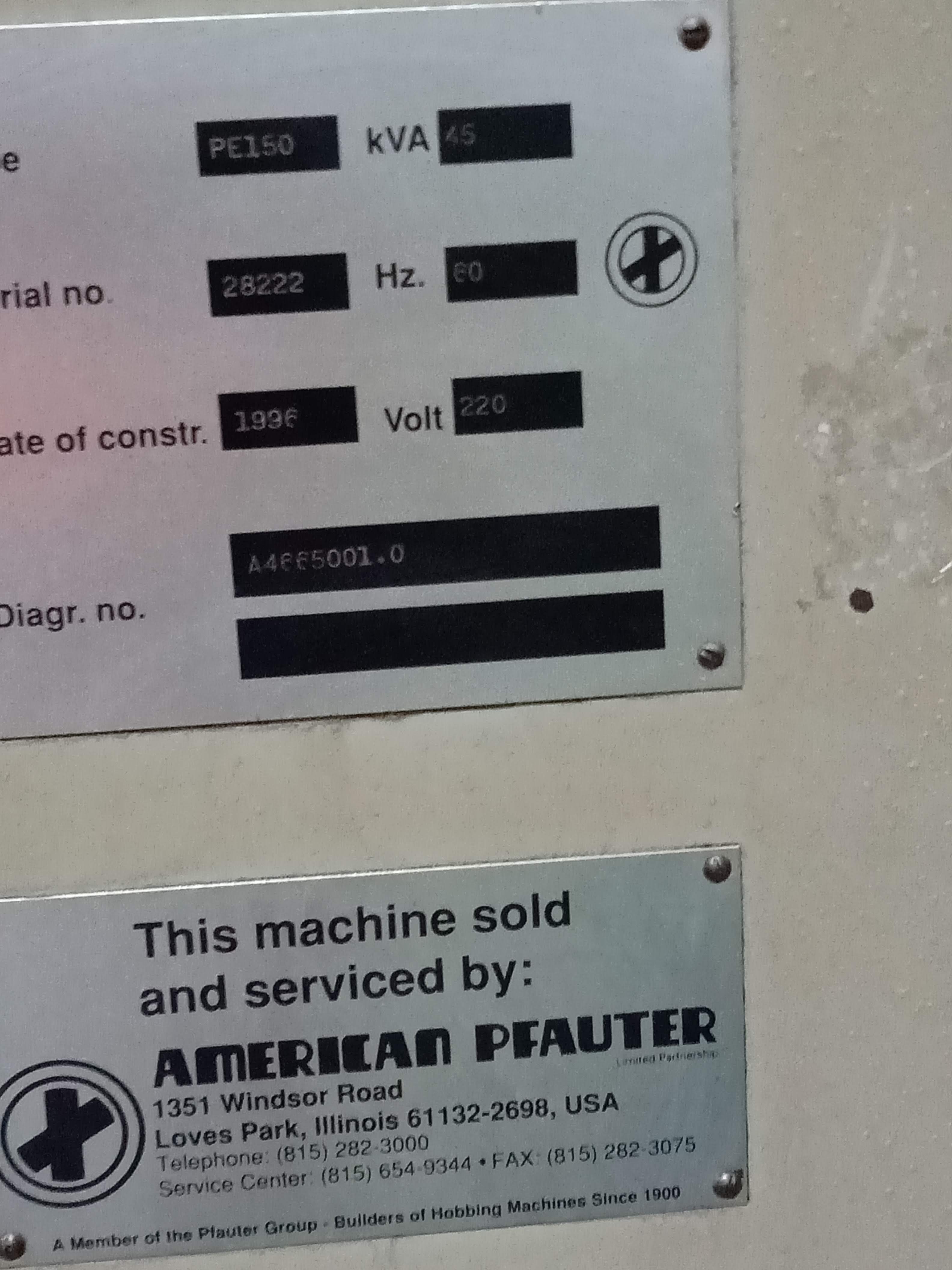 Pfauter Pe150 6-axis Cnc Gear Hobber High Speed Machine For Sale