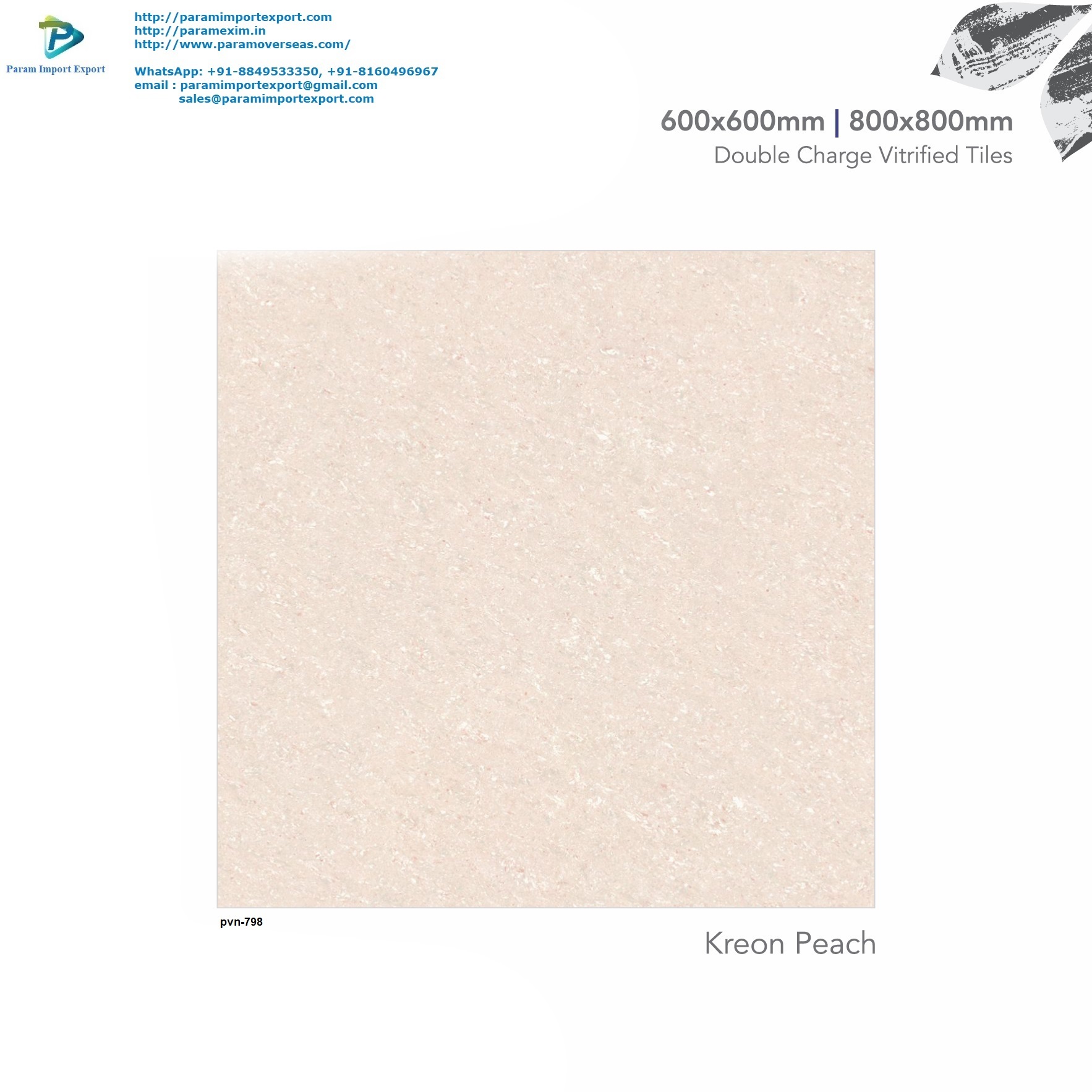 Polished Pgvt Tiles - Optimum Grade Clay, 600x600mm & 800x800mm, Double Charge Vitrified | Durable, Sturdy, Aesthetic