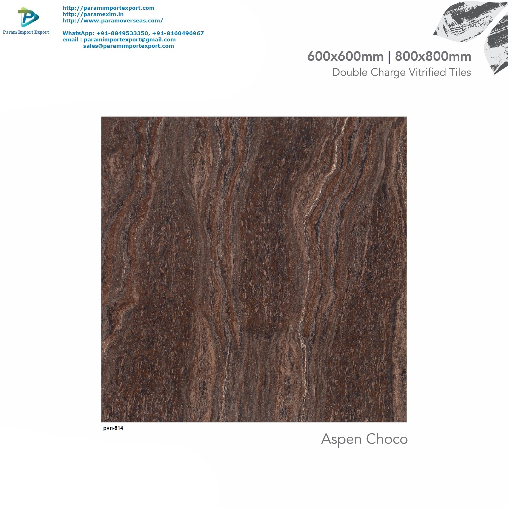 Polished Pgvt Tiles - Optimum Grade Clay, 600x600mm & 800x800mm, Double Charge Vitrified | Durable, Sturdy, Aesthetic