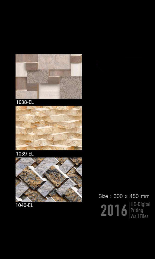Elevation Tiles - Ceramic Clay, 300x450 Mm | Durable, Sturdy, High Aesthetic Value, Various Designs And Sizes
