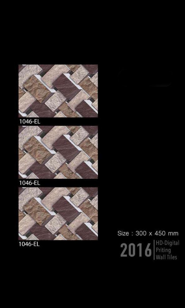 Elevation Tiles - Ceramic Clay, 300x450 Mm | Durable, Sturdy, High Aesthetic Value, Various Designs And Sizes