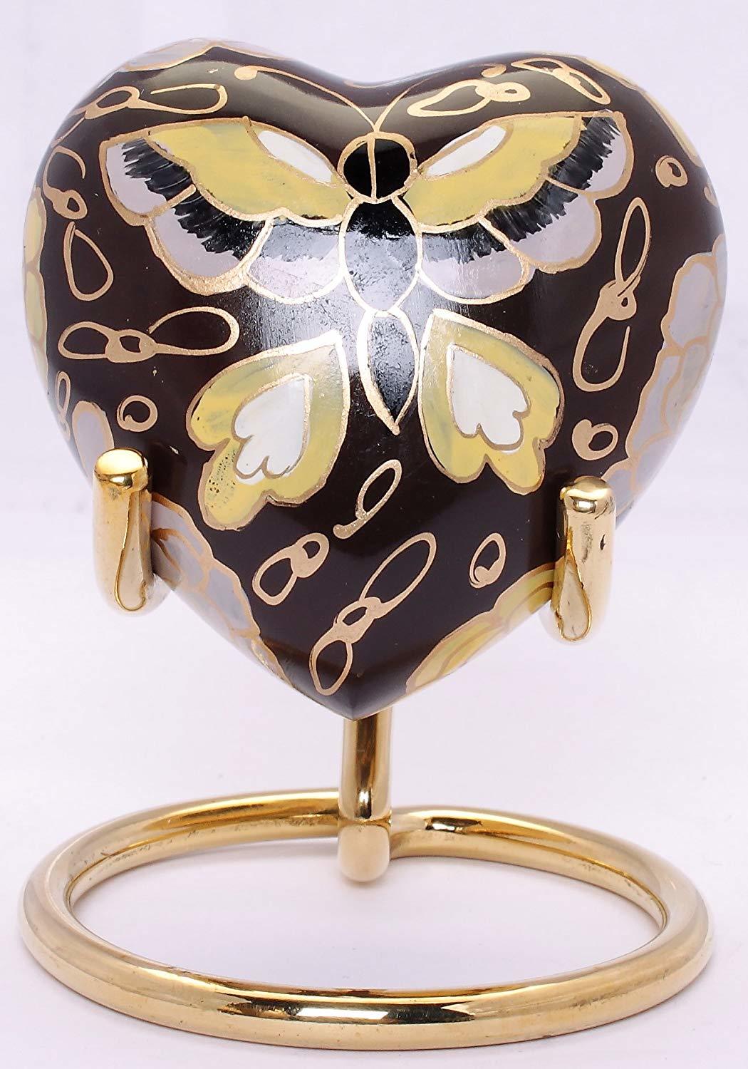 Heart Keepsake Cremation Urn / Brass Keepsake Urn
