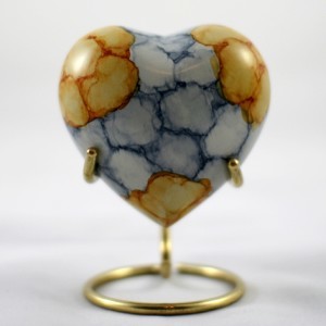 Heart Keepsake Cremation Urn / Brass Keepsake Urn