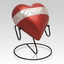 Heart Keepsake Cremation Urn / Brass Keepsake Urn