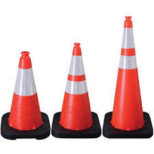 Safety Cone - Metal Construction, Red Color | Includes Warranty For Enhanced Safety