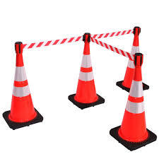 Safety Cone - Metal Construction, Red Color | Includes Warranty For Enhanced Safety