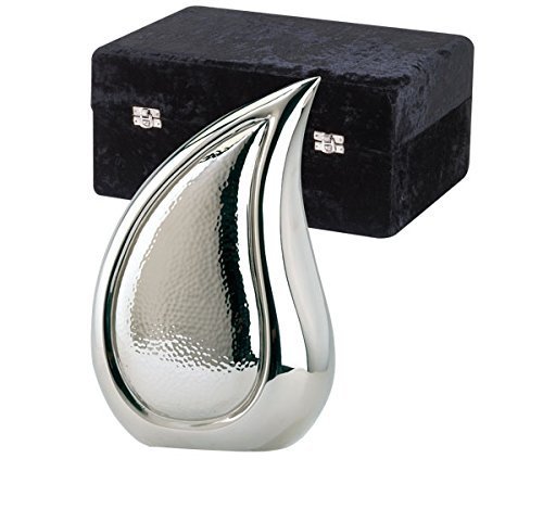Silver Tear Drop Brass Cremation Urn