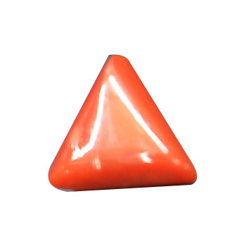 Triangle Coral Stone - 10 Carats, Trillion Cut Red Gemstone | Light Weight, Sparkling Finish, Perfect for Jewelry