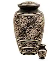 Shiny Magenta Large Brass Cremation Urn