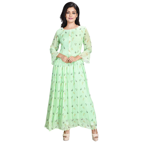 शुद्ध जॉर्जेट मैक्सी ड्रेस