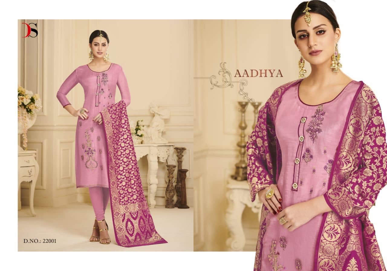 Designer Salwar Kameez - Pure Viscose Opada Silk With Heavy Embroidery Blush Pink Xxl Full Sleeves Washable