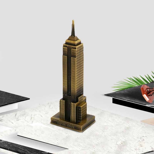 Golden Empire State Building Miniature Model