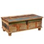 Handmade Grinnell Rustic Reclaimed Wood Coffee Table Storage Trunk