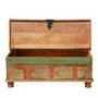 Handmade Grinnell Rustic Reclaimed Wood Coffee Table Storage Trunk