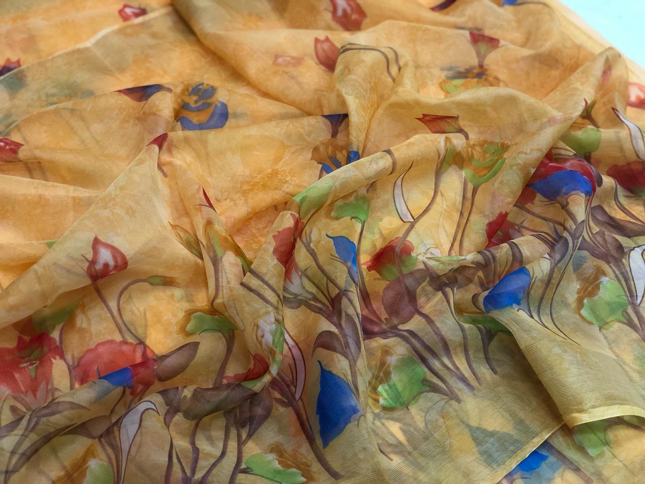 Multi Blue Designer Sarees