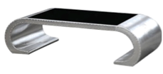 South Finish Iron And Wooden Combination Coffee Table