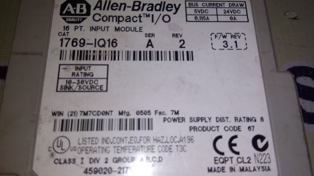 Allen Bradley Input Output Module